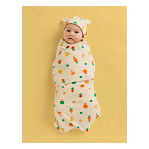 Halcyon Nights - Organic Cotton Carrot Swaddle Cloth | Ecru