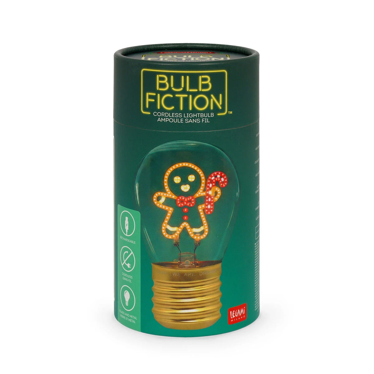 Legami - Gingerbread Noel Light Bulb Table Lamp - Bulb Fiction