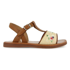 Pom d'Api - Sandalen Plagette Raphia Brod | Creme