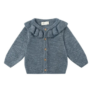 Quincy Mae - Bio-Strickjacke | Grau-Blau