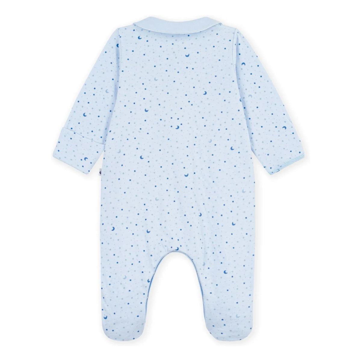Petit Bateau - Pijama de dormir de algodón orgánico con estrellas | Azul claro