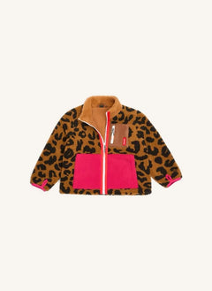 Hello Hossy - Leopar Polar Ceket | Kahverengi