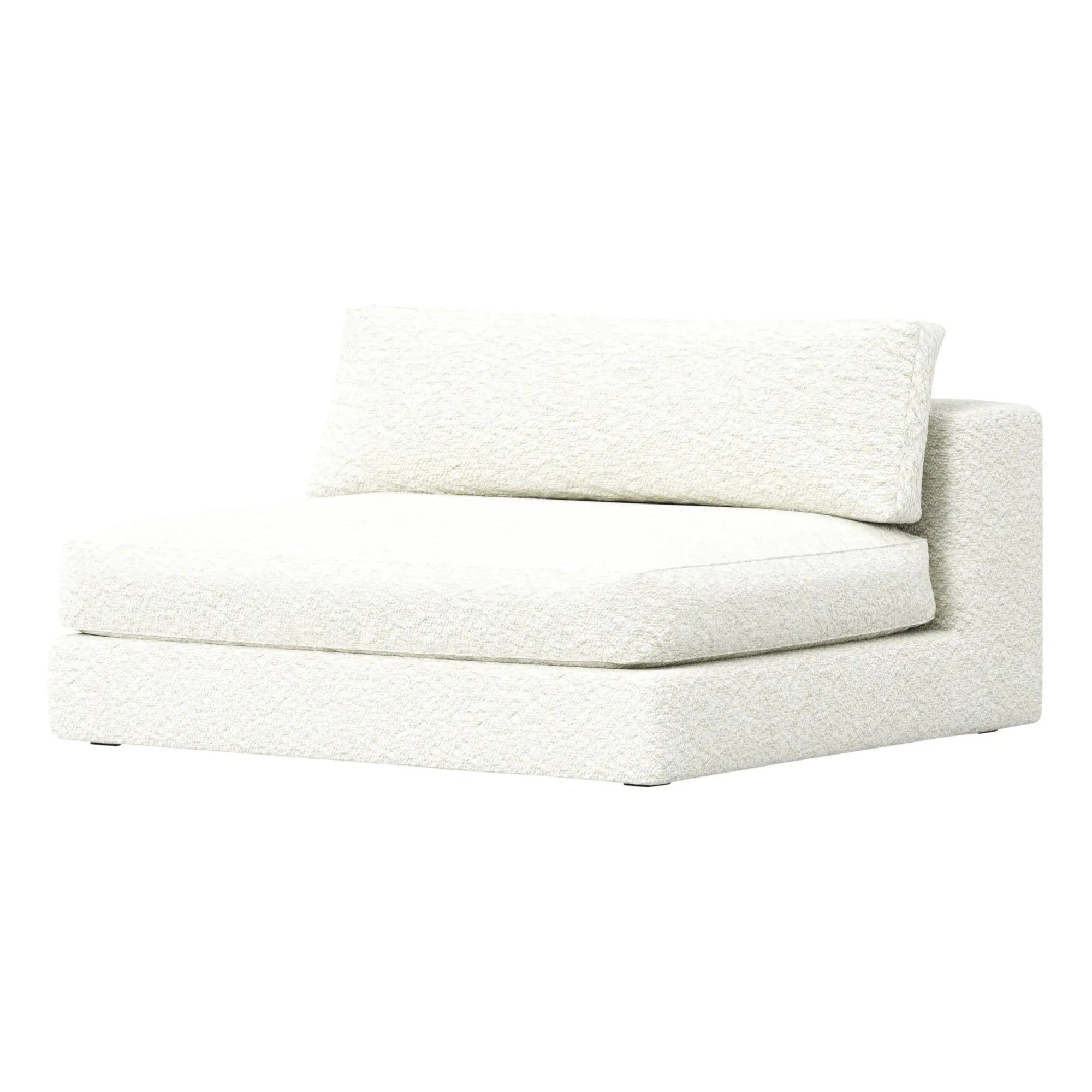 Panac Edition - Bellechasse 2 Kişilik Şömine Sandalyesi, Bouclé - 120 cm | Kırık Beyaz