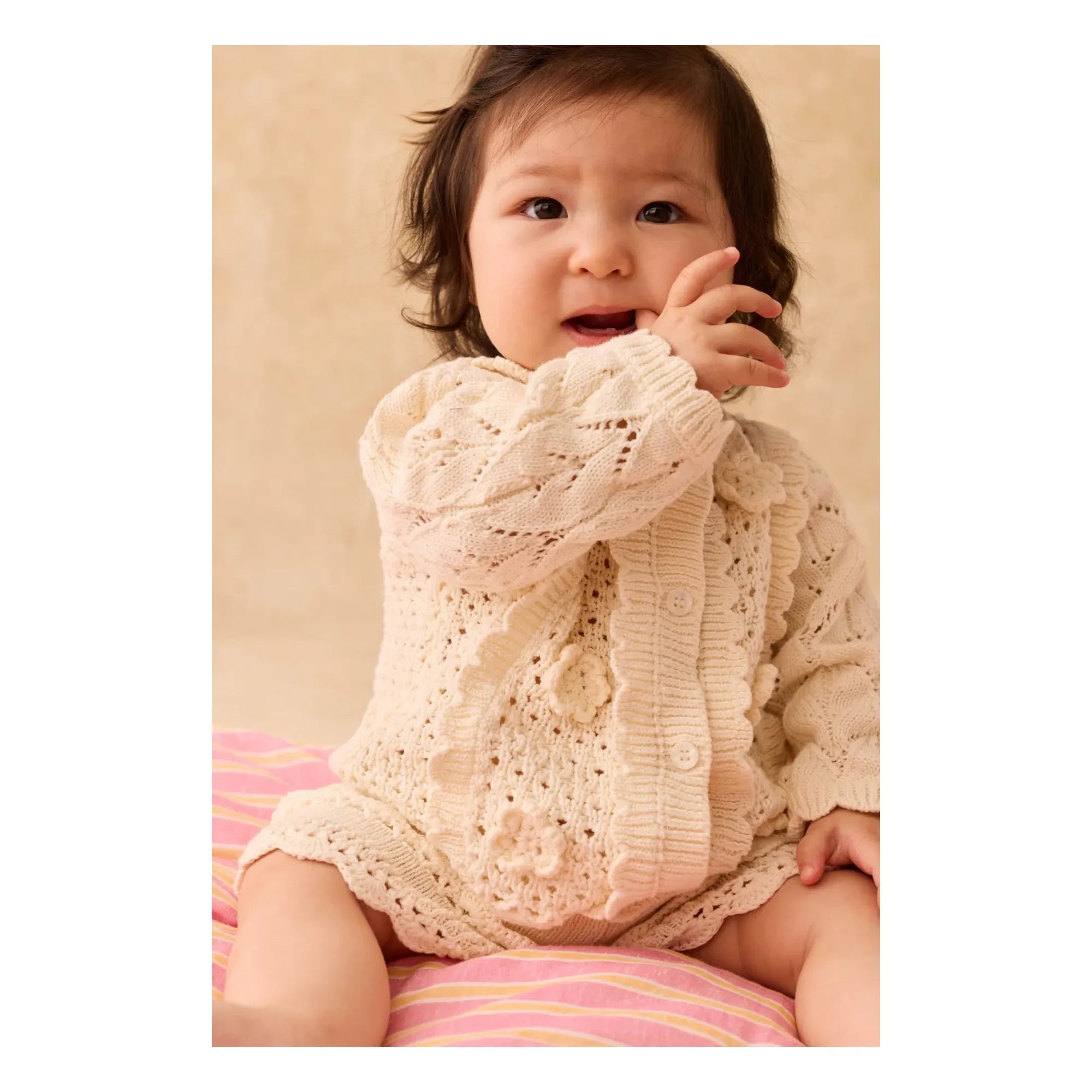 Louise Misha - Chai Ajour-Weste | Creme