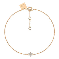 Ginette NY - Mini Diamond Star Bileklik | Pembe Altın