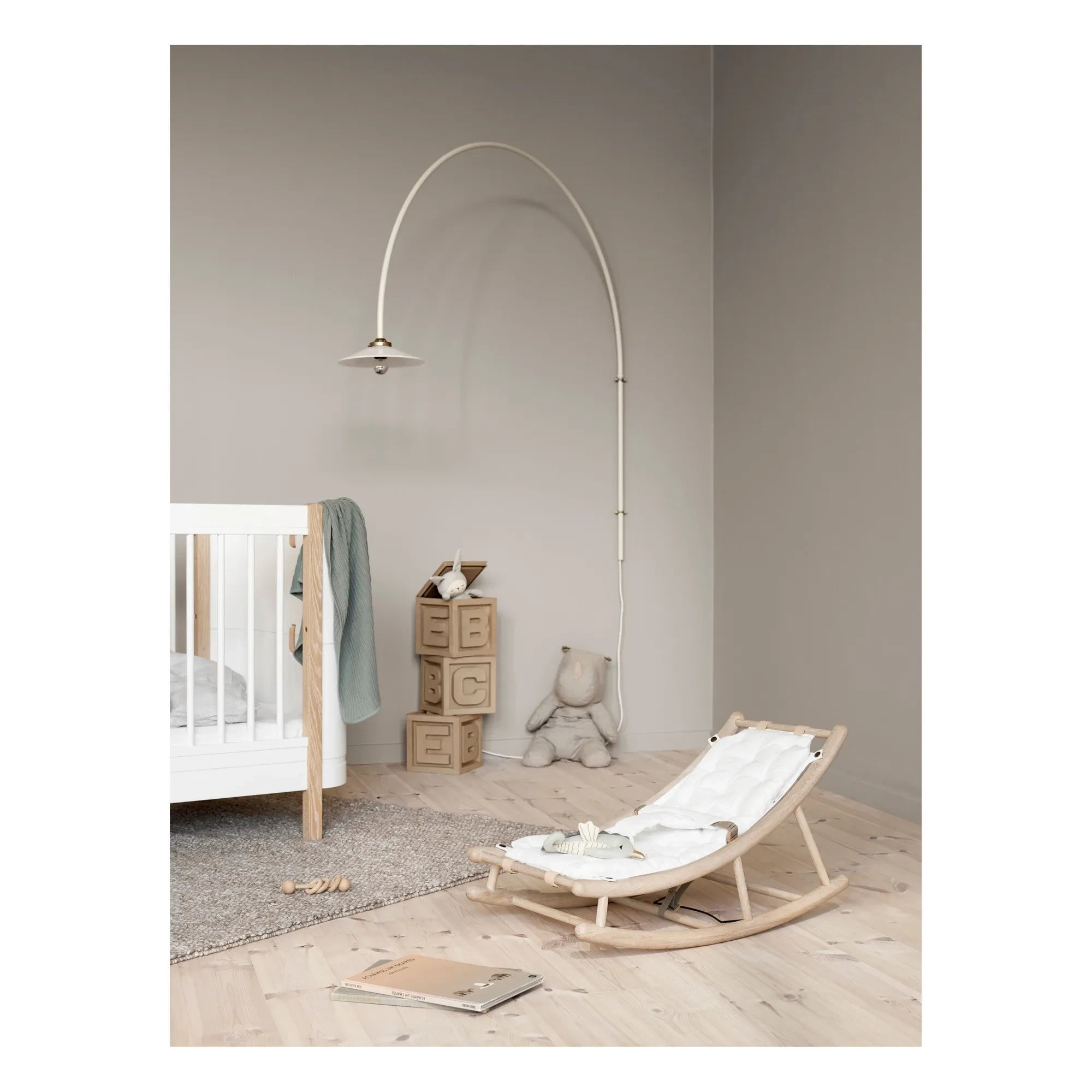 Oliver Furniture - Oak Baby and Toddler Rocking Chair | White