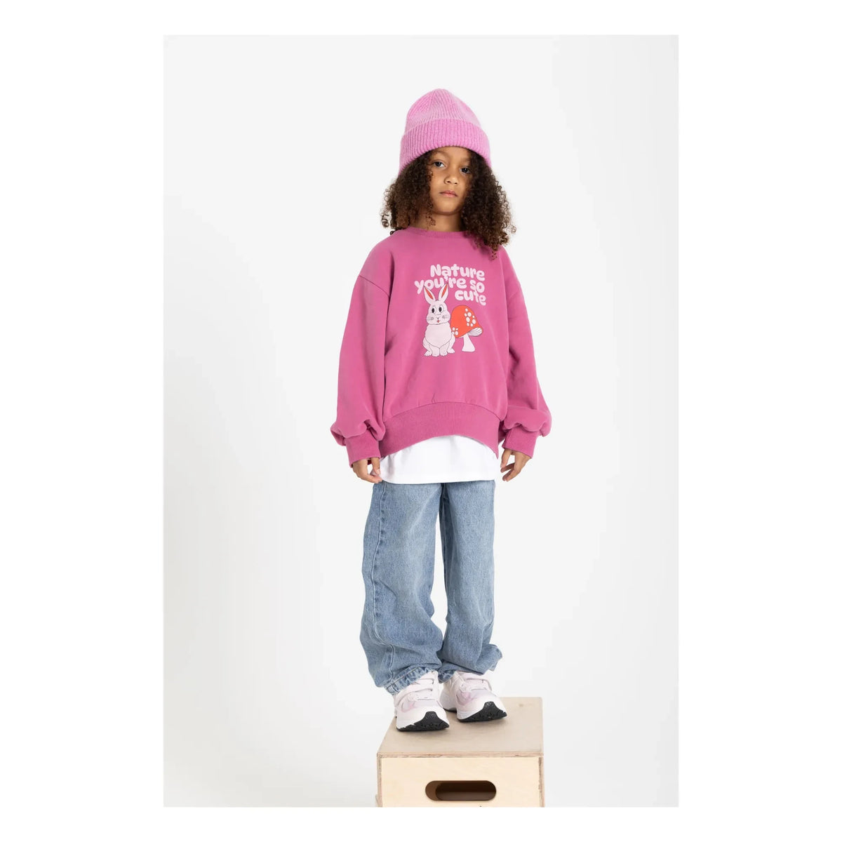Hundred Pieces - Bisiklet yaka sweatshirt | Fuşya