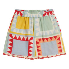Stella McCartney Kids - Geometrik şort | Beyaz