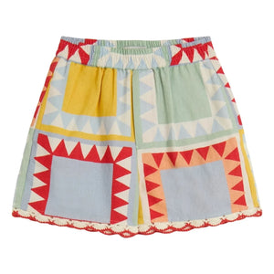 Stella McCartney Kids - Geometrik şort | Beyaz