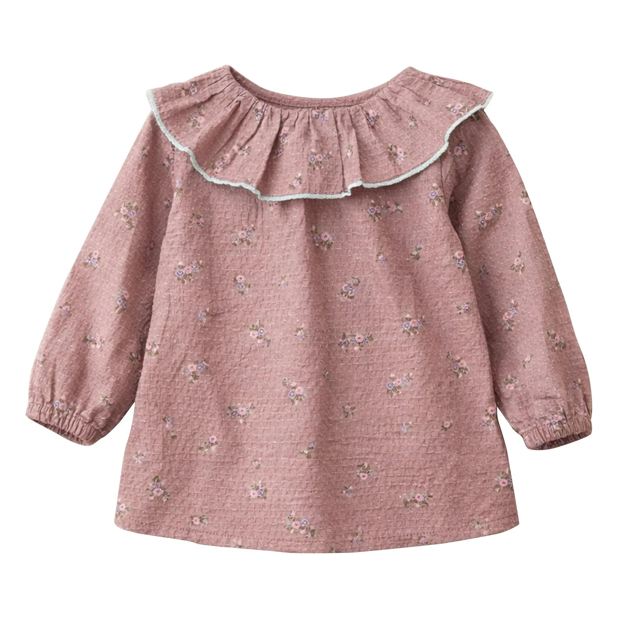 Lililotte - Charline Fleurie Organik Pamuk Bluz | Toz Pembe