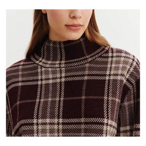 Bompard - Wool Tartan Sweater | Garnet