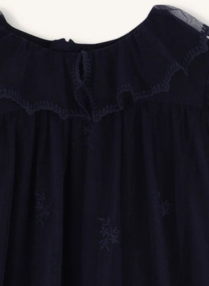 Chloé - Tüllbesticktes Kleid | Dunkelblau