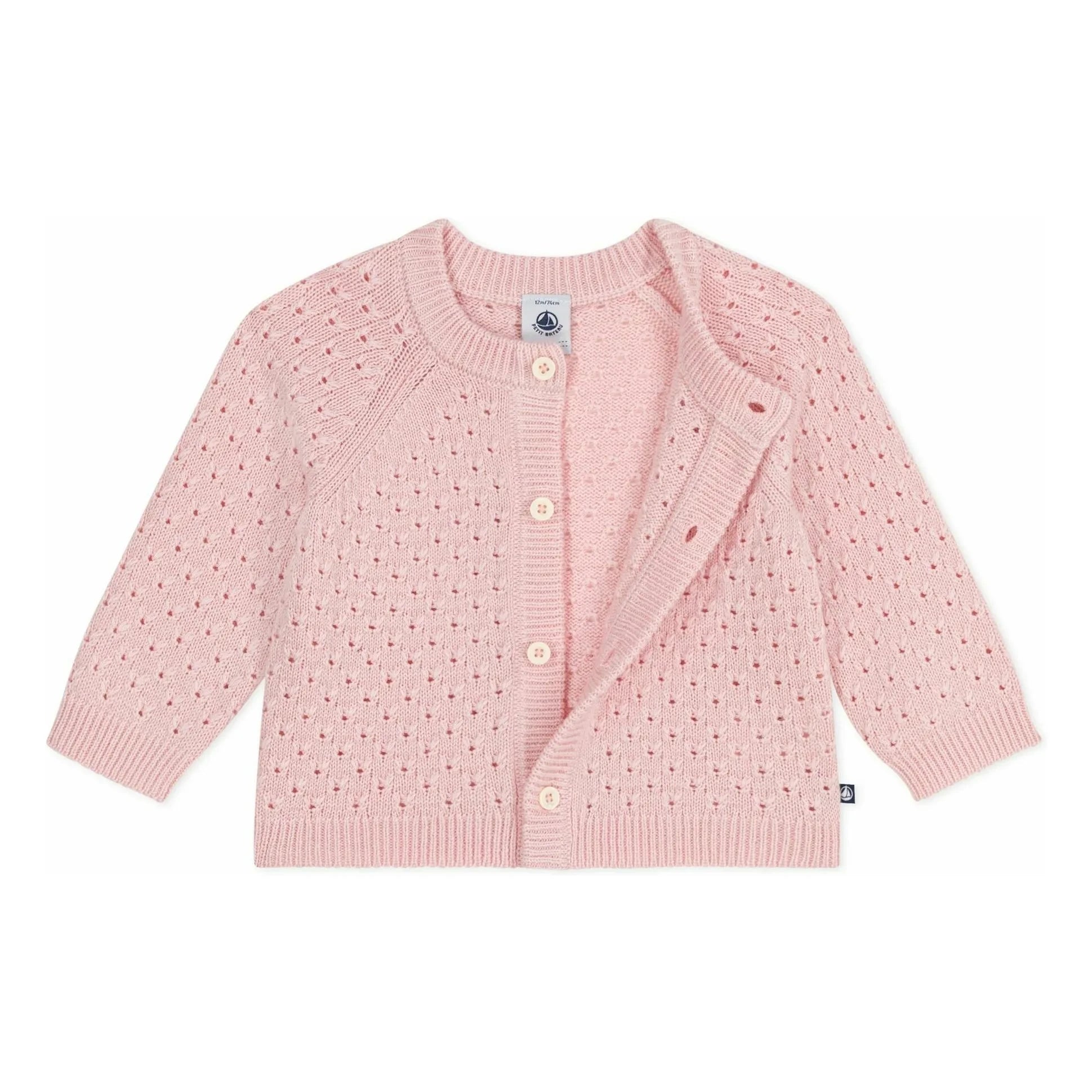 Petit Bateau - Soluk Pembe Yün Hırka