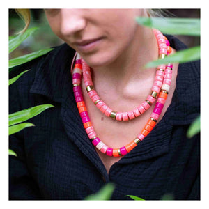 Parabaya - Praia Greyfurt kolye | Pembe
