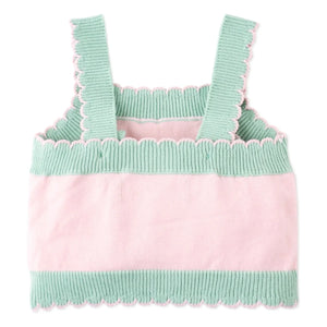 Gingersnaps - Soluk Pembe | Gül Nakışlı Tül Crop Top