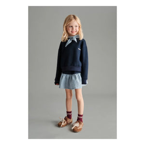 Mipounet - Florence Düğüm Yakalı Sweatshirt | Lacivert