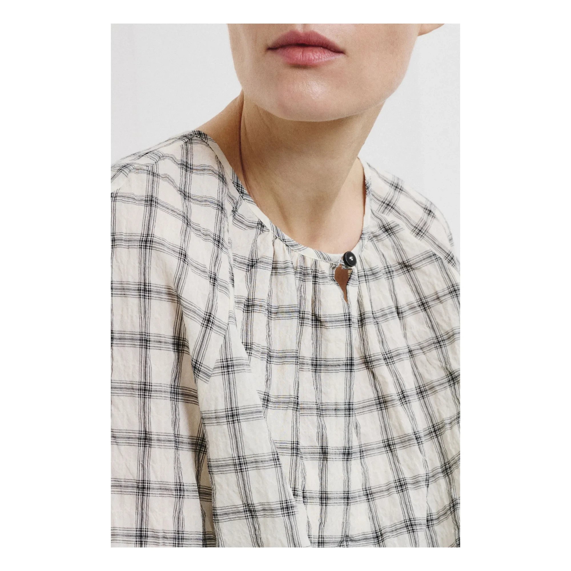 Pomandère - Blusa de rayas de algodón | Crema