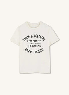 Zadig & Voltaire - Logo T-Shirt Art Is Truth Bio-Baumwolle | Rosa