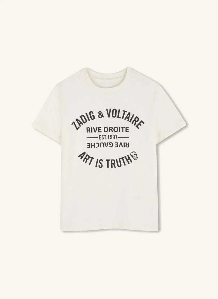 Zadig & Voltaire - Logo T-Shirt Art Is Truth Bio-Baumwolle | Rosa