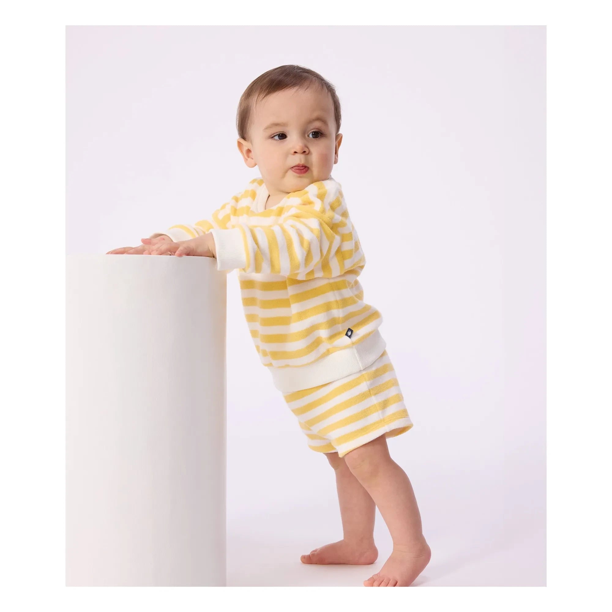 Petit Bateau - Çizgili Terry Şort | Sarı