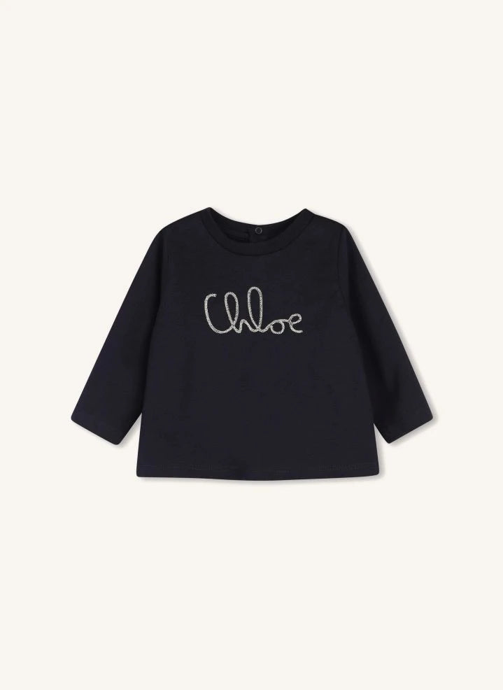 Chloé - Chloé kariertes Kleid- und T-Shirt-Set | Braun
