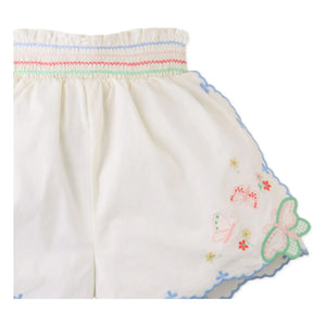 Gingersnaps - Shorts bordados Jisoo | Blanco