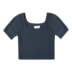 Rylee + Cru - Scallop Mini T-Shirt | Marineblau