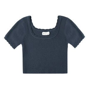 Rylee + Cru - Scallop Mini T-Shirt | Marineblau