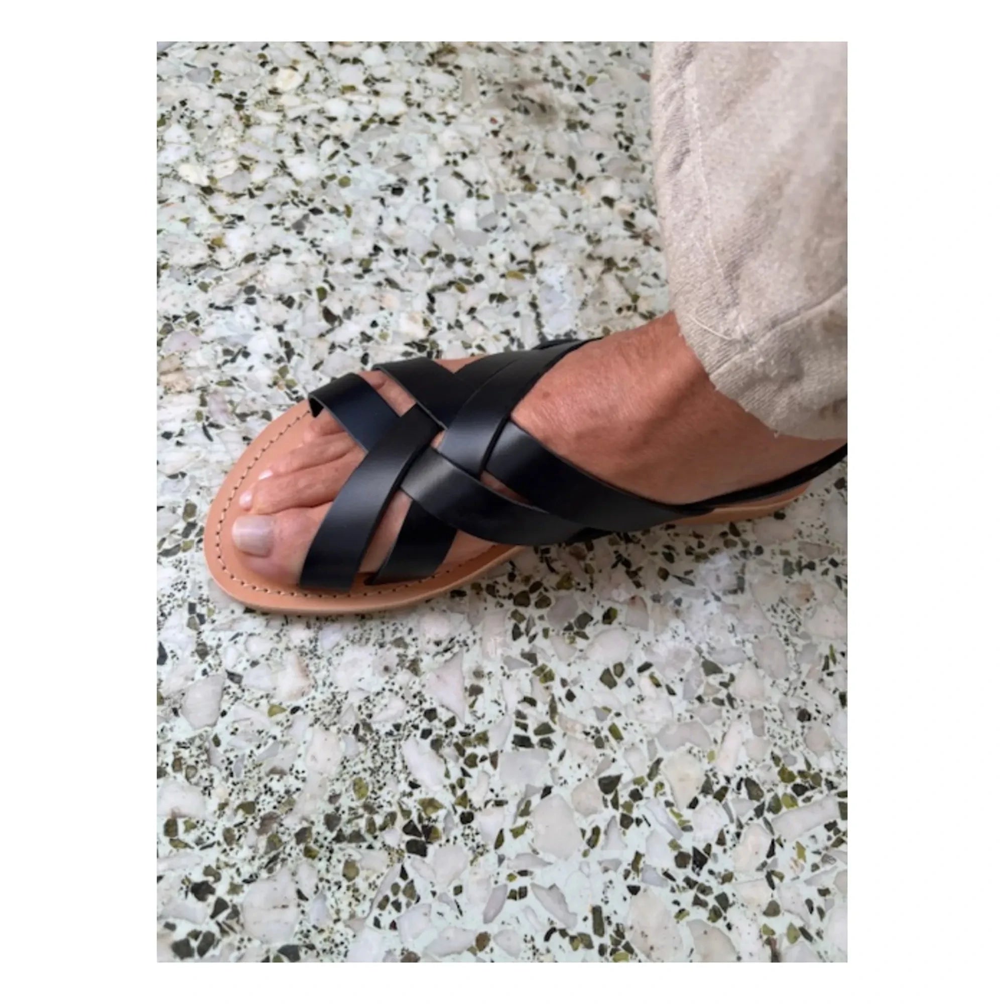 Théluto - Rome Sandalet | Siyah