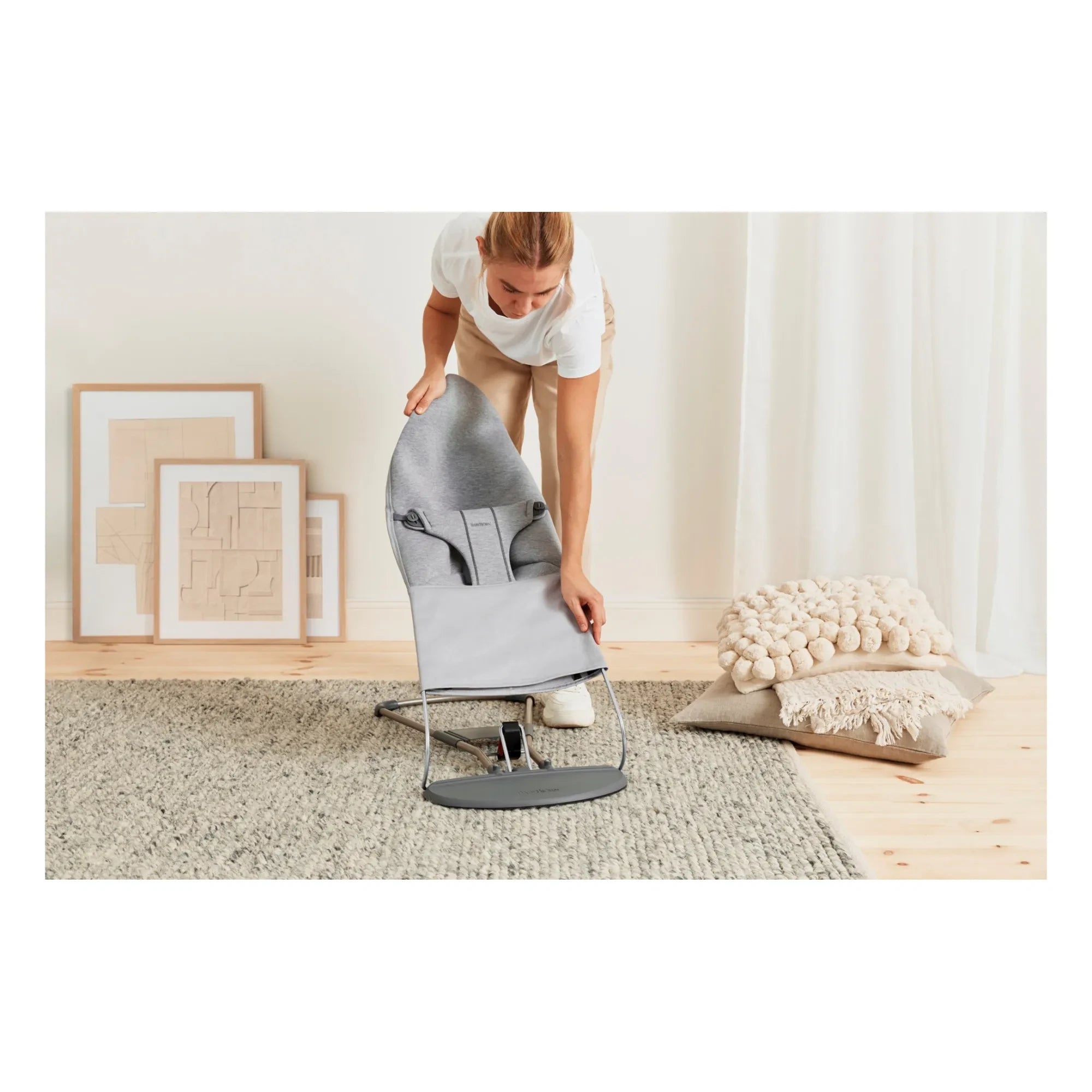 BabyBjörn - Bliss Baby Bouncer 3D Jersey Cover | Light Gray