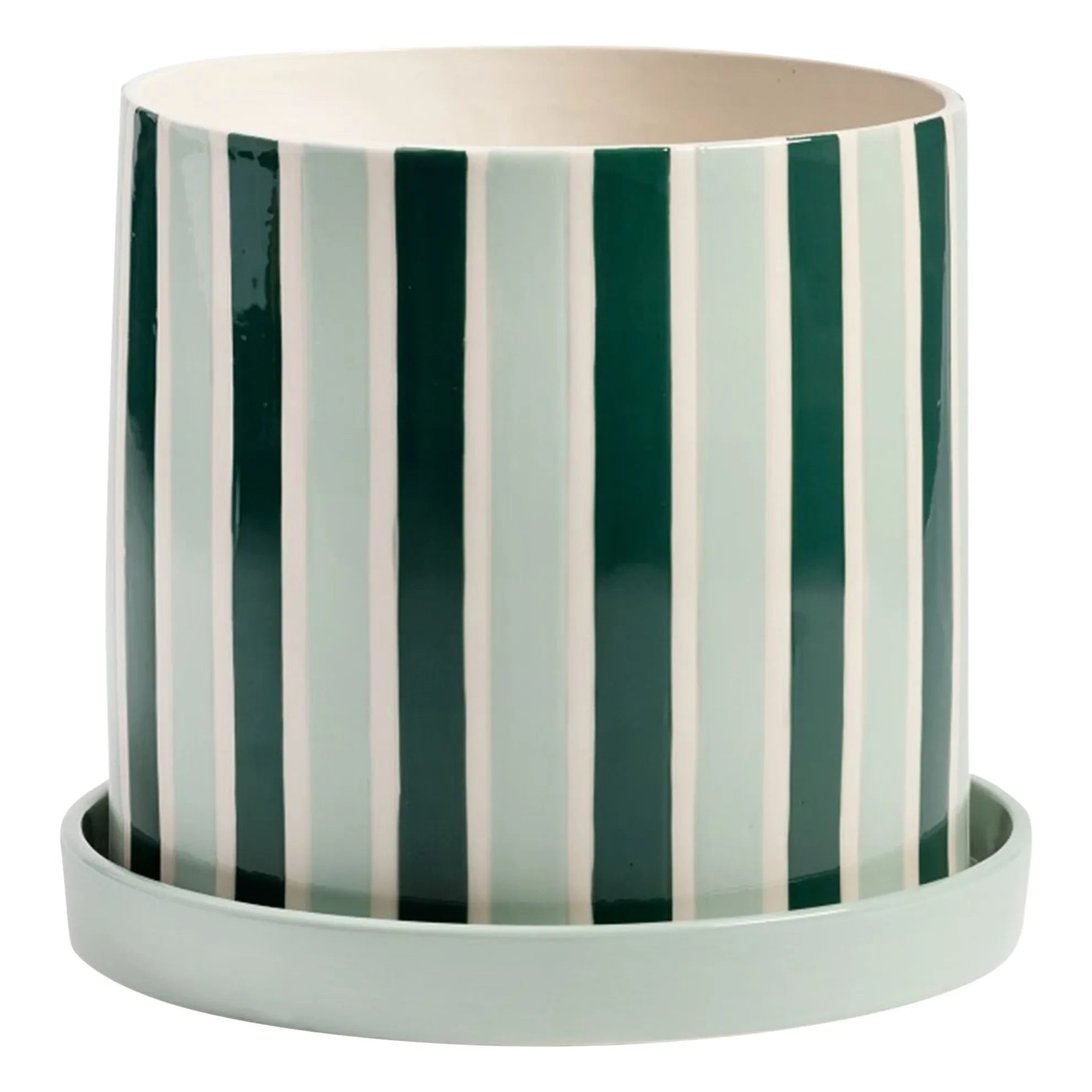 &Klevering - Clash Stripe saksı | Yeşil