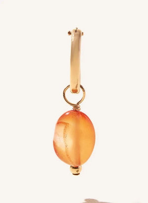 Camille Colette Studio - Pendientes de Aro Hortense Cornaline | Naranja