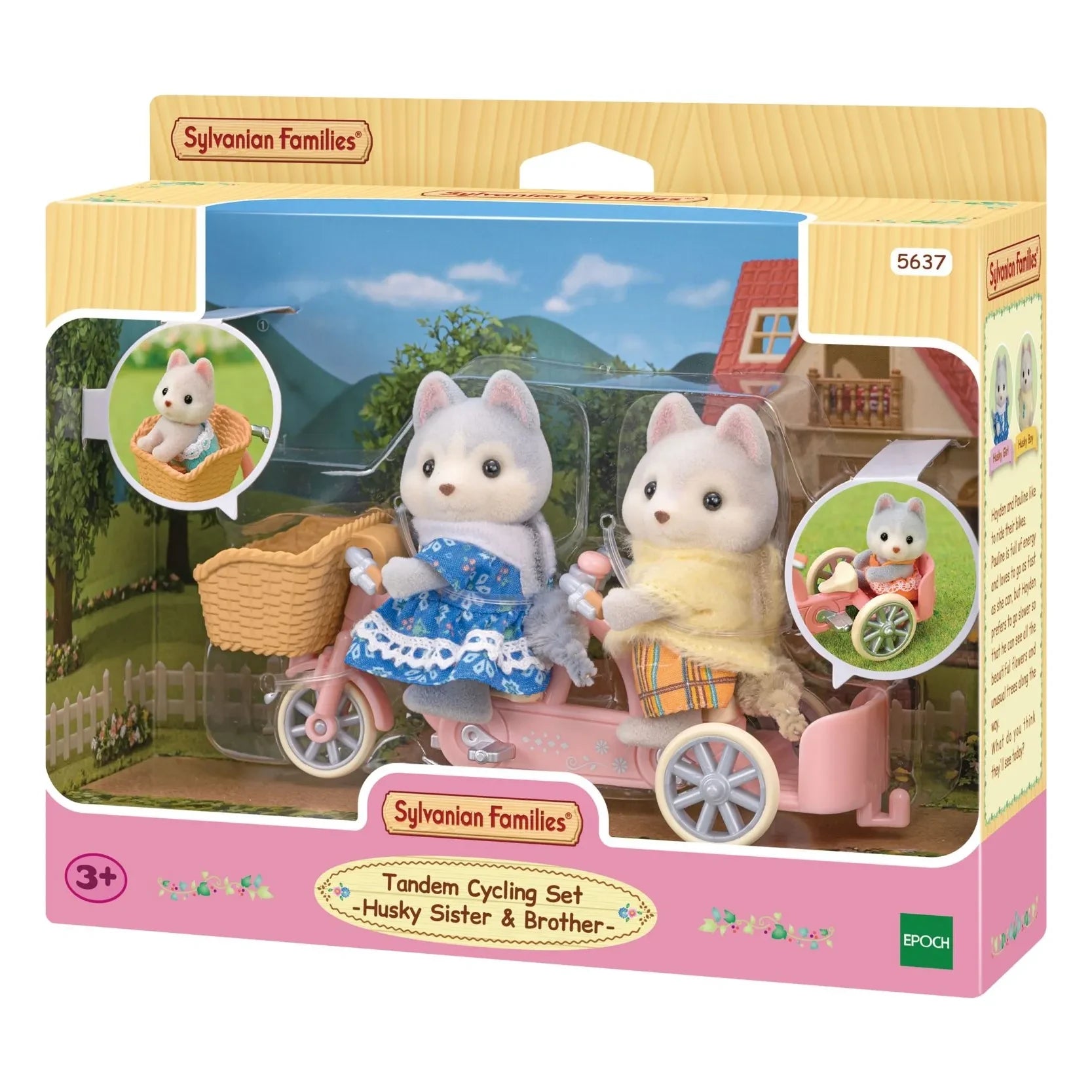 Sylvanian Families - Husky siblings and tandem