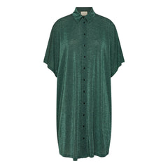 Momoni - Asado Metallic Kleid | Grün
