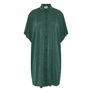 Momoni - Asado Metallic Kleid | Grün