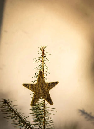 Muskhane - Keçe "Shooting Stars" Garland | Moss Green