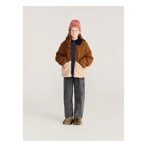 Bobo Choses - Chaqueta sherpa reversible de fibras recicladas | Azul marino