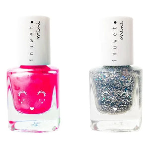 Inuwet - Bubble Gum-Vanille Wasserbasierter Nagellack Duo | Pink