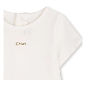 Chloé - Conjunto de mono y camiseta de algodón orgánico | Melocotón