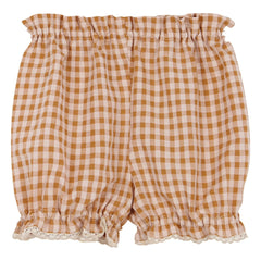 birinit - Shorts de Vichy de algodón orgánico | Caramelo