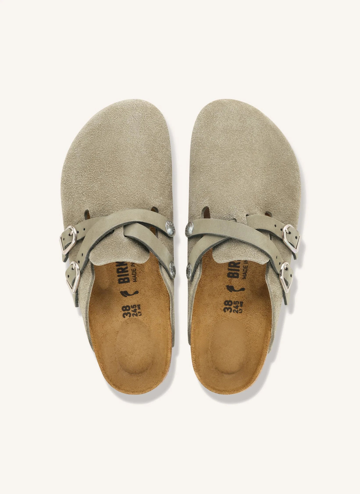 BIRKENSTOCK - Blair Süet Terlikler | Gri kahverengi