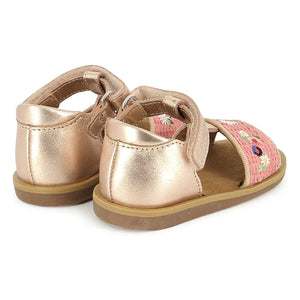 Pom d'Api - Air Natur Fleurs sandaletler | Pembe