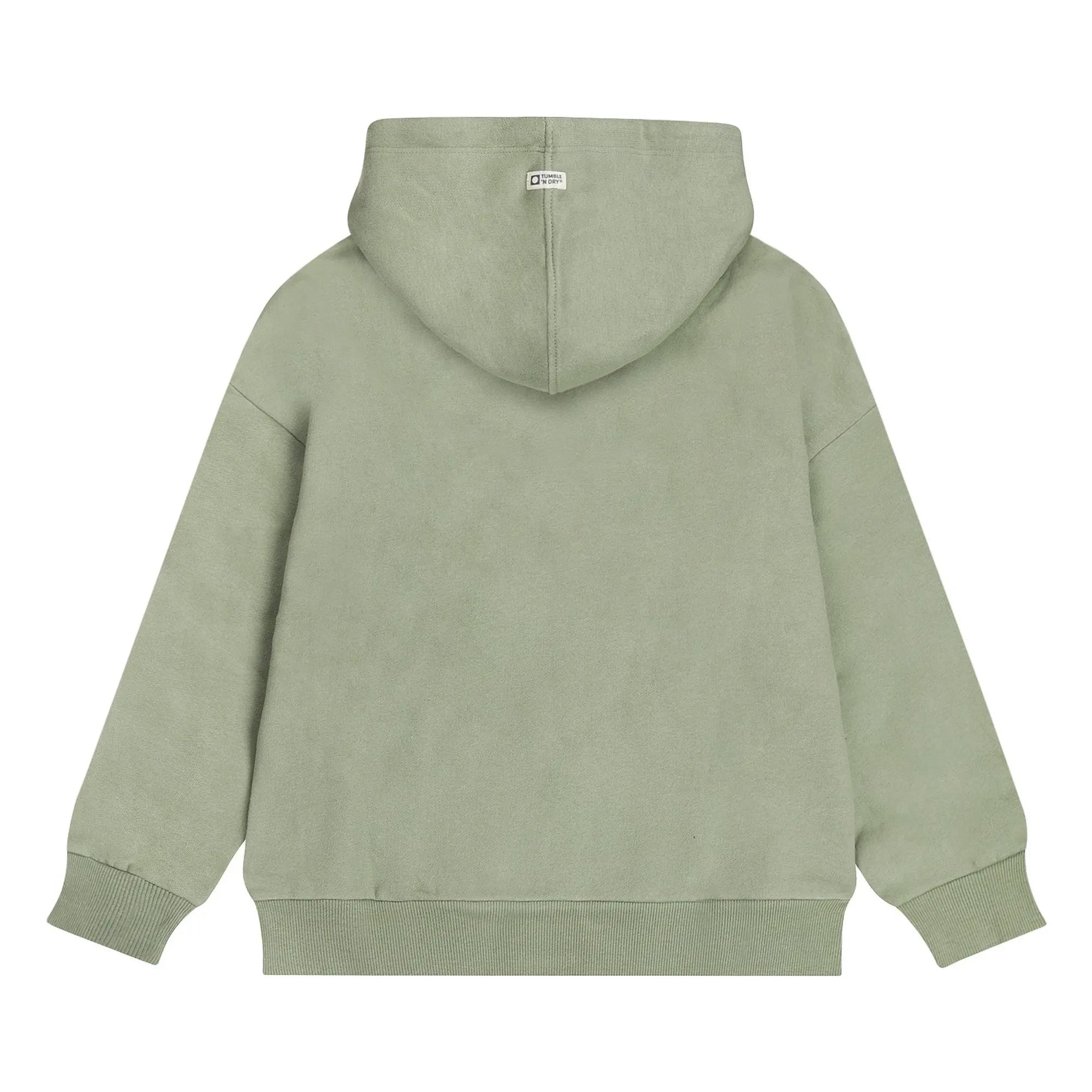 Tumble N'Dry - Tuzlu Organik Pamuklu Kapüşonlu Sweatshirt | Açık haki