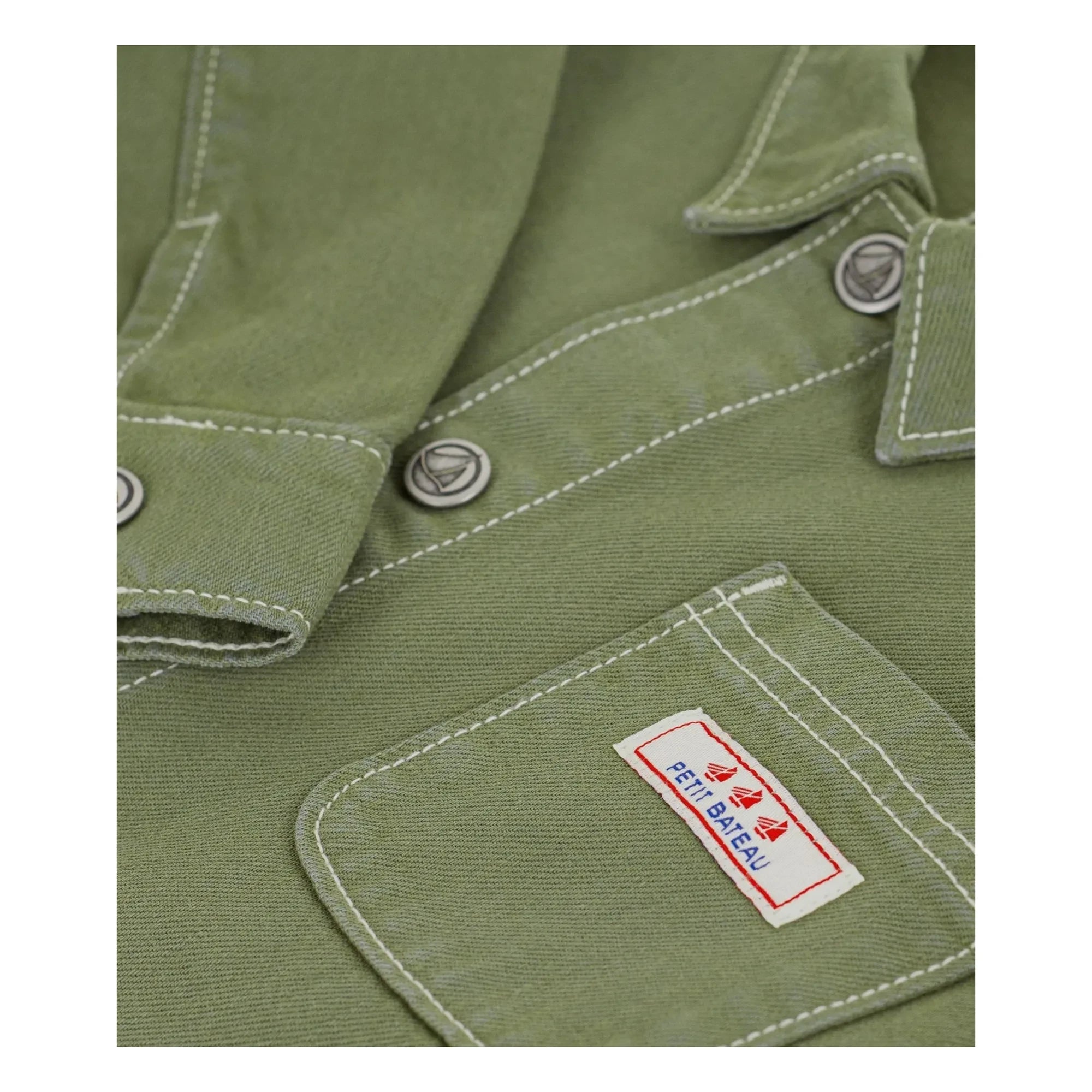 Petit Bateau - Denim Organik Pamuk Ceket | Haki
