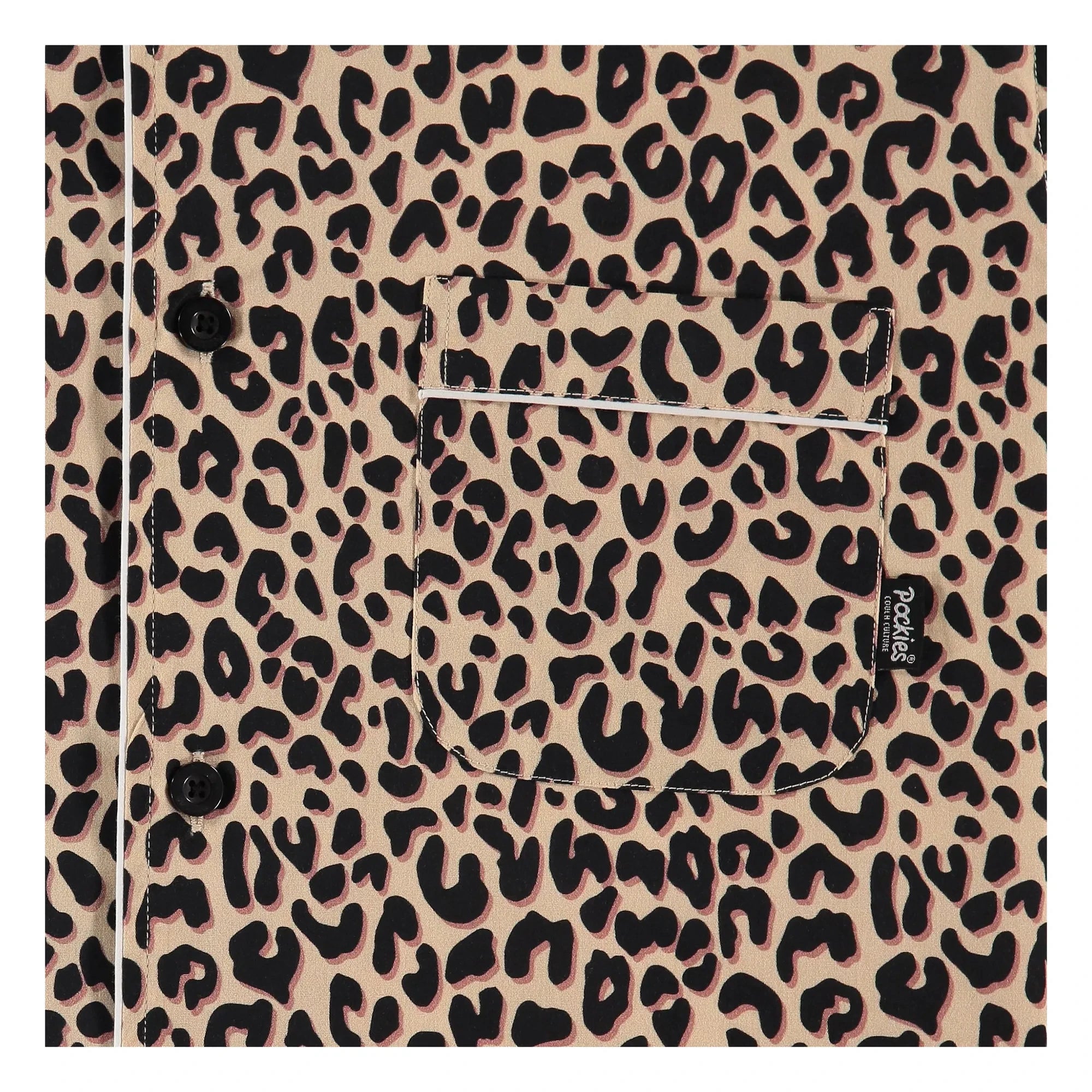 Pockies - Leopar Pijama Gömlek | Bej