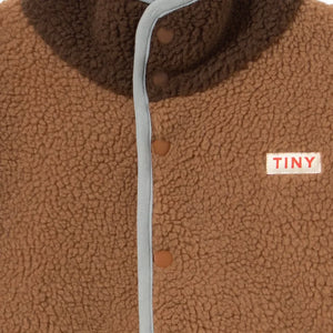 Tinycottons - Renk Bloklu Sherpa Tarzı Ceket | Kahverengi