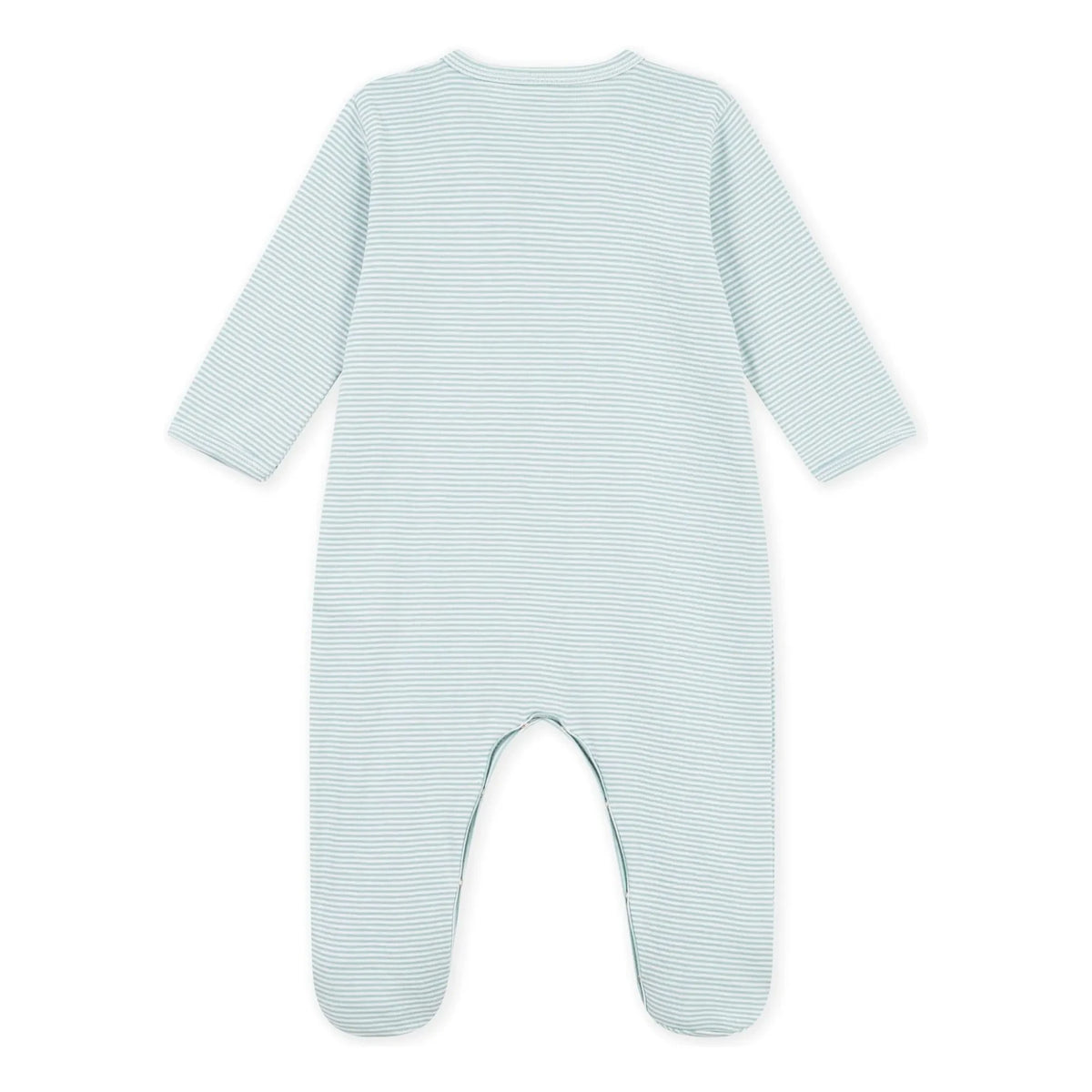 Petit Bateau - Pyjamas Dors Bien Çizgili Milleraies Organik Pamuk | Yeşil