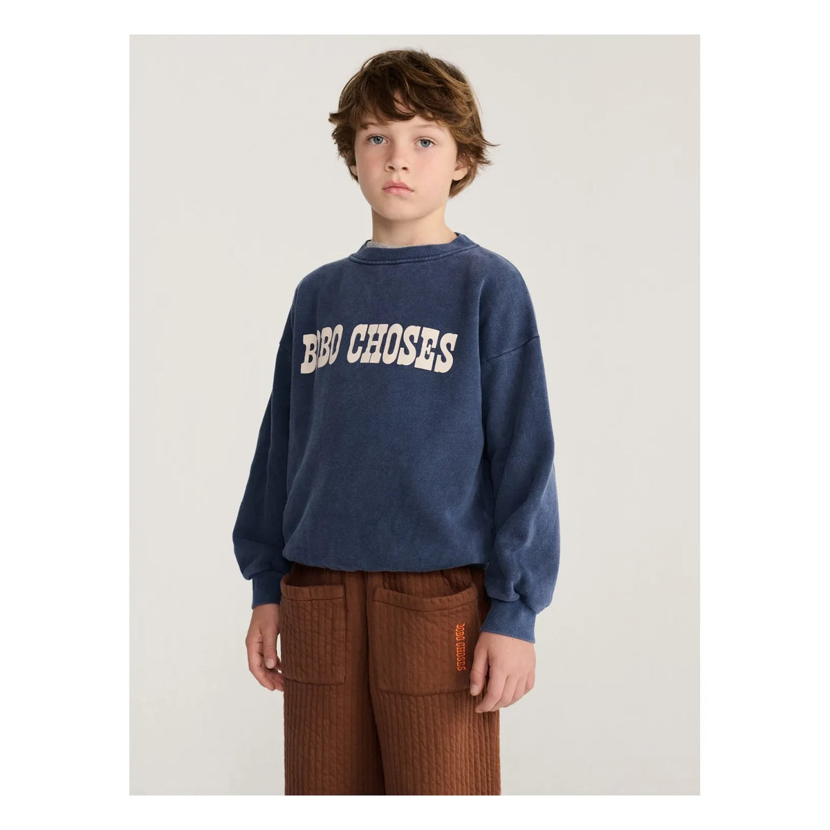 Bobo Choses - Bobo Choses Organik Pamuklu Sweatshirt | Koyu Mavi