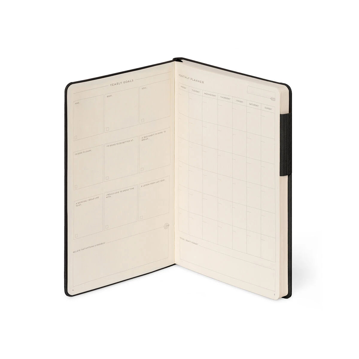 Legami - Lined دفتر مع غلاف Monochrome ناعم - Black Suit - My دفتر