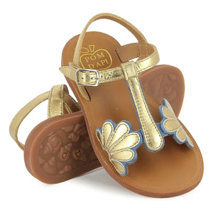 Pom d'Api - Plagette Bloom Sandals | Gold